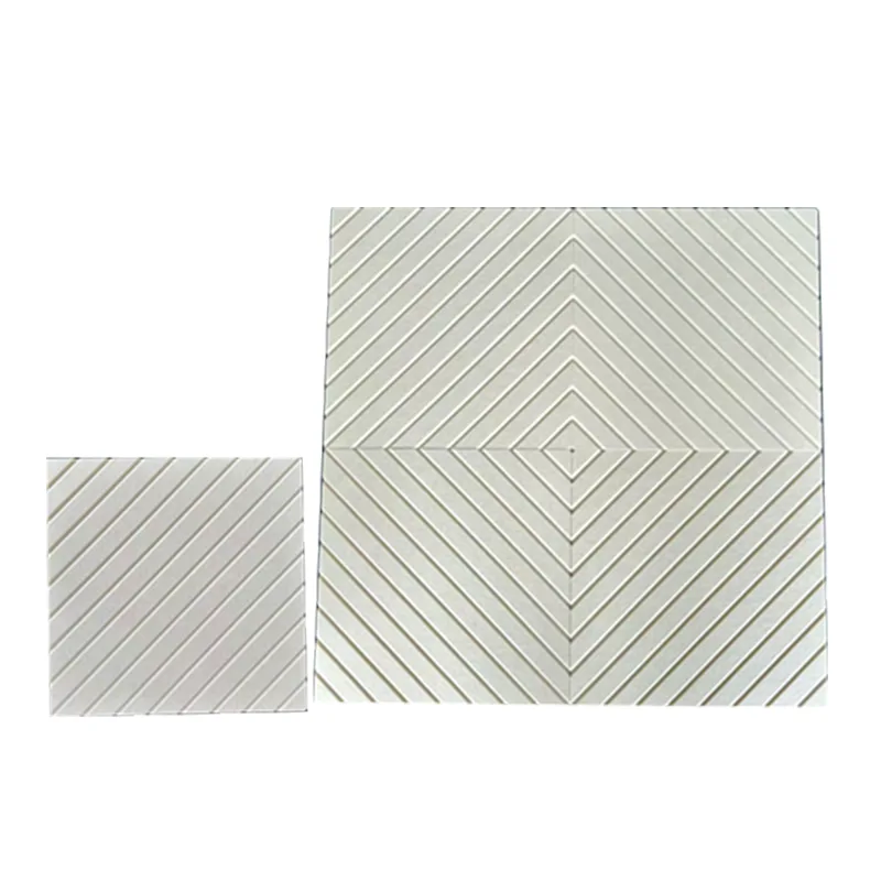 Beige V-kuttet PET-filt akustisk panel